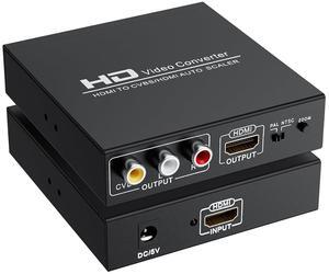 BUCIER Adapter Converter Fits for HDMI to RCA & AV 3RCA CVBS Composite Video Audio, Support PAL/NTSC, Compatible with PC, Laptop, Xbox, TV, Camera, Monitor