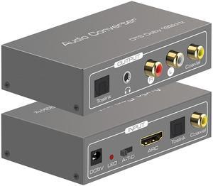BUCIER Audio Converter HDMI ARC Adapter Digital to Analog Stereo DAC Coaxial Optical Input Coaxial or Optical LR or 3.5 mm Jack Output for TV