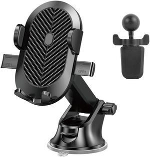Phone Mount for Car,Long Arm Suction Cup Phone Holder for Car Easy Clamp Universal Dashboard Windshield Air Vent Phone Holder Car Fit for All Phones