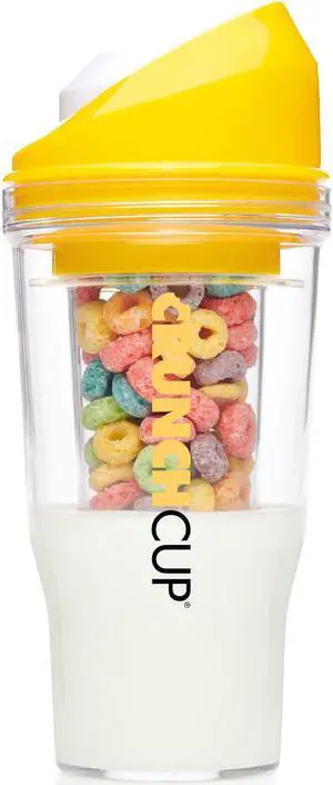 The CrunchCup XL - A Portable Cereal Cup  -  Yellow