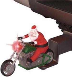 Hitch Critters Animated Ball Hitch Cover and Brake Light - Biker Santa
