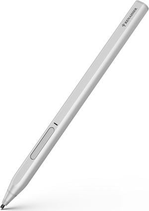 RENAISSER Raphael 520 Stylus Pen for Surface, Made in Taiwan, MPP 2.0, 4096 Level of Pressure Sensitivities, Magnetic Attachment, Silver