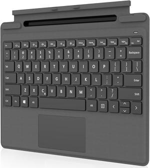 RENAISSER Pelican K8 Keyboard for Surface Pro 9/8/X, Designed in Houston, Hidden Charging Port, Pen Slot Pens, Smart Power Management, Backlight, Original Surface Pro Keyboard Layout