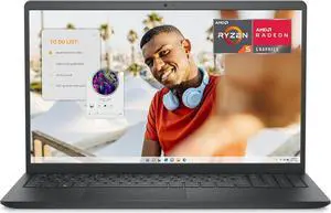 Dell Inspiron 3535 Laptop - 15.6-inch FHD (1920 x 1080) Display, AMD Ryzen 5 7520U Processor, 8GB DDR4 RAM, 512GB SSD, AMD Radeon Graphics, Windows 11 Home, 6-Months Migrate - Carbon Black