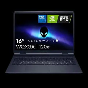Dell Alienware 16 Inch (2560x1600) WQXGA Aurora Gaming Laptop, Intel Core 7-240H (1.8GHz) Up to 5.2GHz, 16GB DDR5 RAM - 1TB SSD, NVIDIA GeForce RTX 5050 8GB GDDR7, Windows 11 Home - Black