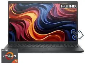 Dell 15 Laptop DC15255 -15.6-inch FHD (1920x1080) Touchscreen Display, AMD Ryzen 5-7530U Processor, 8GB LPDDR5 RAM, 512GB SSD, AMD Radeon 610M Graphics, Windows 11 Home - Carbon Black Dell 15 Laptop DC15255 -15.6-inch FHD (1920x1080) Touchscreen Display, AMD Ryzen 5-7530U Processor, 8GB LPDDR5 RAM, 512GB SSD, AMD Radeon 610M Graphics, Windows 11 Home - Carbon Black