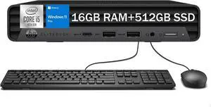 HP EliteDesk 800 G6 Desktop Mini, Intel Core i5-10500 Processor, 16GB RAM - 512GB SSD, Windows 11 Pro - Black, Keyboard & Mouse Included HP EliteDesk 800 G6 Desktop Mini, Intel Core i5-10500 Processor, 16GB RAM - 512GB SSD, Windows 11 Pro - Black, Keyboard & Mouse Included