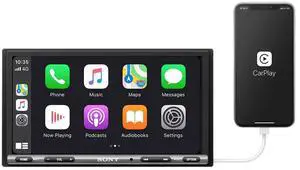 Sony XAV-AX150 Double-DIN In-Dash Multimedia Receiver - Apple CarPlay, Android Auto, 7 Inch Touchscreen Display, 55 Watts x 4 Sony XAV-AX150 Double-DIN In-Dash Multimedia Receiver - Apple CarPlay, Android Auto, 7 Inch Touchscreen Display, 55 Watts x 4