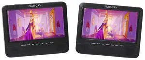 Proscan 7 Inch Dual Screen Portable CD DVD Player with SD Card slot, USB, PDVD7751 - Black Proscan 7 Inch Dual Screen Portable CD DVD Player with SD Card slot, USB, PDVD7751 - Black