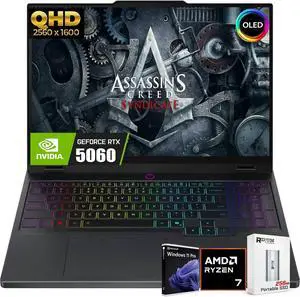 Lenovo Legion 5 Gaming Laptop, 15.1" WQXGA (2560x1600), AMD Ryzen 7-260(>Intel i9-13905H), NVIDIA GeForce RTX 5060 8GB GDDR7, Wi-Fi 7, 24-Zone RGB Backlit KB, Win11 PRO, W/128GB PSD(64GB|2TB SSD)