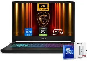 MSI 2025 Katana HX Gaming Laptop, 15.6 165Hz QHD IPS Display, 16-core i7-14650HX (UP to 5.2 GHz, GeForce RTX 5070, AI&VR Ready, Copilot+ PC, RGB Backlit Keyboard, Win 11, Black(16GB DDR5| 1TB SSD)