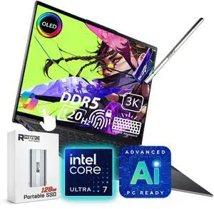 Acer Swift 16 AI Business Laptop, 16" 120Hz 3K OLED Touchscreen, Core Ultra 7 256V(>i9-12900K), Copilot, 1440p QHD IR Webcam, Backlit, Fingerprint, Wi-Fi 7, Win 11 Home, Black(16GB RAM DDR5 | 1TB SSD) Acer Swift 16 AI Business Laptop, 16" 120Hz 3K OLED Touchscreen, Core Ultra 7 256V(>i9-12900K), Copilot, 1440p QHD IR Webcam, Backlit, Fingerprint, Wi-Fi 7, Win 11 Home, Black(16GB RAM DDR5 | 1TB SSD)