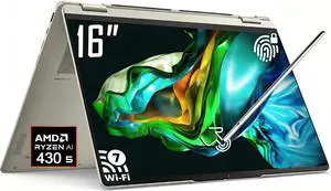 Lenovo Yoga 7a 2-in-1Copilot+ PC Laptop, 16" 2K LCD Touchscreen, AMD Ryzen AI 5 430(Upto 50 AI Tops), 16GB LPDDR5X, 512GB SSD, WiFi 7, Backlit KB, Fingerprint, 1080P Webcam, Win11 Home Lenovo Yoga 7a 2-in-1Copilot+ PC Laptop, 16" 2K LCD Touchscreen, AMD Ryzen AI 5 430(Upto 50 AI Tops), 16GB LPDDR5X, 512GB SSD, WiFi 7, Backlit KB, Fingerprint, 1080P Webcam, Win11 Home