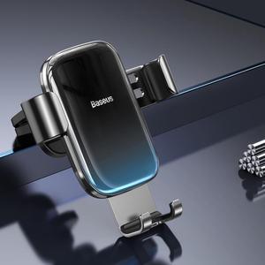 Baseus-suporte de metal para celular, gravidade, encaixe universal para saída de ar, compatível com iphone e xiaomi