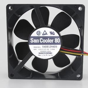 9A0812H409 12V 0.13A 8CM 8025 3-wire fan
