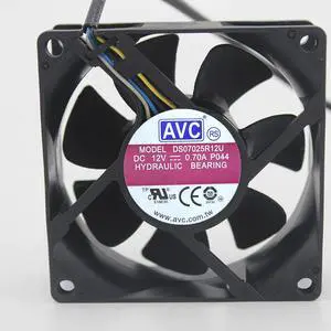 DS07025R12U 12V 0.7A 7CM 7025 four-wire PWM temperature control fan