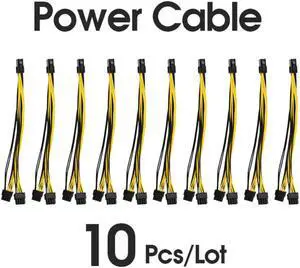 10 Pcs 8 Pin PCI-e To 8 Pin (6+2) PCI-e (Female To Male) GPU Power Cable 210mm 260mm For graphics card mining motherboard