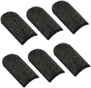 Professional Gaming Finger Cots 18-Pin Black Black Edge Copper Fiber Anti-Sweat and Non-Slip Competitive Edition 6Pcs