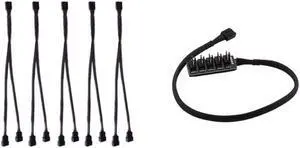 5Pcs 4 Pin Extension Cable PWM Fan Splitter Cable Splitter CPU Fan with ?Host Case PC Cooler Fan Power Cabl