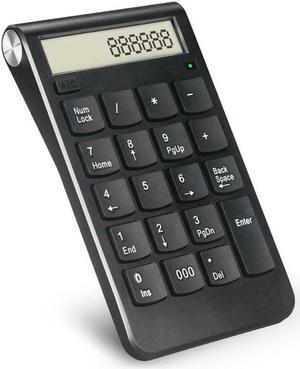 2 in 1 2.4G Wireless Numeric Keypad with LCD Screen Calculator for Laptop PC Computer for Finance / Accounting / Finance
