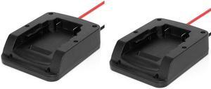 Power Wheels Adapter for 20V Dewalt Adapter Dock Power Tool Connector Mount with 12 Gauge Wires 2Pcs
