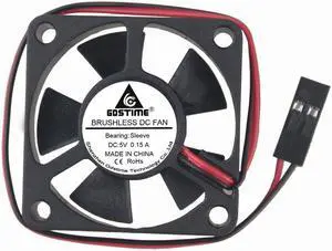 1pcs Gdstime Mini DC 5V Dupont 2Pin 35mm x 10mm Brushless Cooling Fan Small 3510 35x35x10mm 3.5cm 3D Printer Fan Axial Cooler