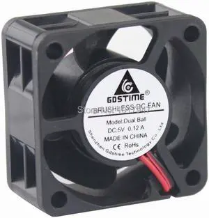 2 PCS LOT Gdstime 4020B 2Pin 5V XH2.54 4cm 40mm 40x40x20mm Brushless DC Cooler Cooling Fan