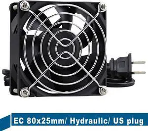 1PCS Gdstime EC Brushless Cooling Fan AC 110V 120V 220V 240V 80mm x 25mm 80mm 8cm Hydraulic Bearing Axial Fan 8025 with US Plug