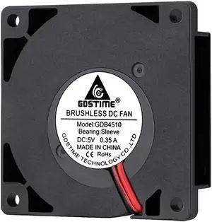 2pcs lot Gdstime 4510s 45mm 45x45x10mm DC 5V 2Pin 4.5cm 45mm * 10mm Mini DC Brushless 3D Printer Turbine Cooling Blower Fan