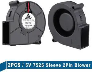 2PCS 5V DC 75x75x25mm Blower Cooling Fan 7525 Centrifuge Turbo Fan 75*25MM 75MM Heatsink Radiator Brushless Cooler Fan 2Pin