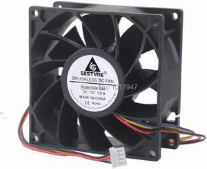 20 pieces lot Speed Axial Cooler Fan 90mm 92mm x 38mm PWM FG DC 12V 4Pin Brushless Cooling Exhaust Fans Ball