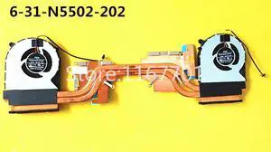 Laptop/Notebook CPU Cooling radiator heatsink/Fan for Clevo N550 N550RC MACHENIKE F57 F57-D1 D2 D3 6-31-N5502-202
