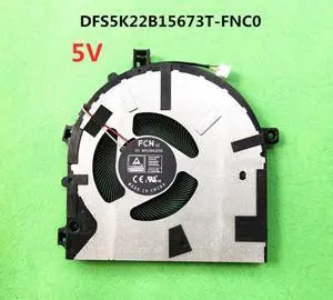 Laptop/Notebook CPU Cooling Fan For FCN DFSCM227163925-FNBY 12V DFS5K22B15673T-FNC0 5V