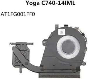 Laptop CPU Cooling Heatsink&Fan For Lenovo Yoga C740-14 C740-14IML AT1FG001FF0 AT1FG001VV0 DFS2001054A0T-FLMT