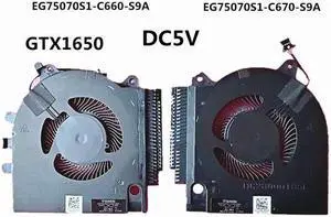 2021 Laptop CPU/GPU Cooling Fan for Dell G15 5510 5511 5515 01JYXG 0203MH GTX1650 EG75070S1-C660-S9A EG75070S1-C670-S9A 5V