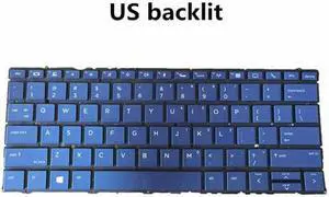 Laptop/Notebook Top/Back Upper backlit Keyboard Bottom Case/Cover CPU Cooling Fan for HP Elitebook 13 G1 Dragonfly HSN-I32C