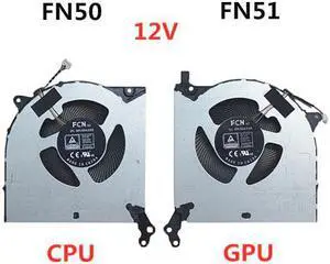 Laptop CPU/GPU Cooling Fan For Lenovo RESCUER Y7000 R7000 Legion 5 15IMH 15ARH 2020 5V/12V FM9U FM9H FN50 FN51