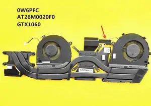 Laptop CPU/GPU Cooling Radiator Heatsink&Fan For Dell inspiron G3-3578 3579 3779 0W6PFC 0TJHF2 0GWMFV GTX1050 1060
