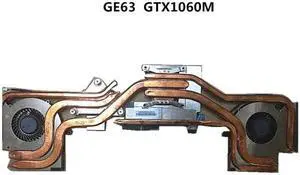 Laptop/Notebook CPU/GPU Cooling Radiator heatsink&fan for MSI GE63 GE63VR 7RE Raider MS-16P1 GTX1060M 1060 6 Brass upgrade