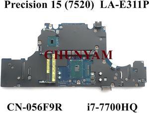 LA-E311P i7-7700HQ FOR Precision 15 7520 Workstation Laptop Notebook Motherboard CN-056F9R 56F9R Mainboard 100% tested