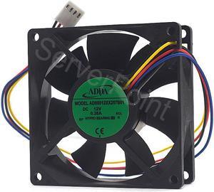 12V 0.38A AD08012XX257B01 8 cm 8cm 8025 4-wire (4PIN) automatic temperature-controlled PWM CPU