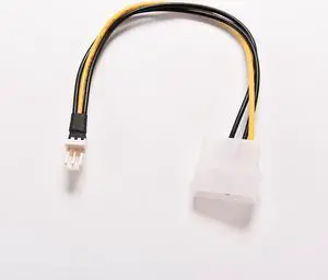 5pcs Computer Cooling Fan Power Cables 4 Pin to 3 Pin PC CPU Power Supply Extension Cable Cord Connector Adapter