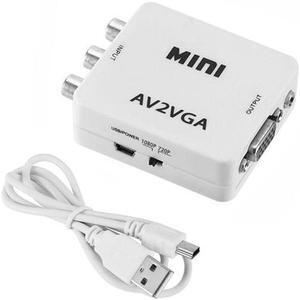 HD RCA AV to VGA Video Converter Conversor AV 2 VGA Video Converter