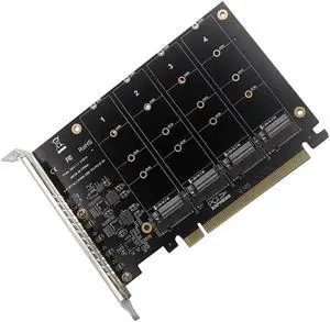 PCIE 4-Port M.2 NVEM SSD Expansion Card Computer Motherboard Solid State Drive Expansion Card PCIE 4-Port M.2 NVEM SSD Expansion Card Computer Motherboard Solid State Drive Expansion Card