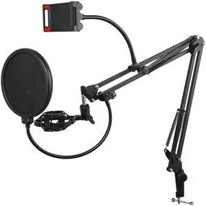 Microphone Stand Microphone Boom Arm Kit Microphone Scissor Arm Stand with Mic Clip for Live Streaming Recording Game Microphone Stand Microphone Boom Arm Kit Microphone Scissor Arm Stand with Mic Clip for Live Streaming Recording Game