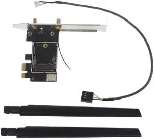 Desktop Wireless Network M.2(Ngff-) WiFi Card to PCIe 1X Adapter Converter with Bluetooth-compatible Cable