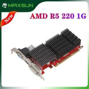 MAXSUN Full Desktop AMD R5 220 1GB GDDR3 Graphics Cards 64bit HDMI-compatible VGA DVI PC Computer Games Video Card/R5 220 1G