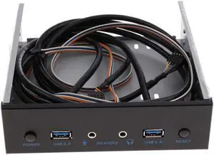 Usb 3.0 2 Port Optical Drive Front Panel Expansion Adapter Usb 3.0 Hub +Hd Audio+Power Switch Button