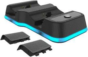 JYS For  Series X Dual Controller Charger Portable Gamepad Charging Dock Adapter With 2 Rechargeable Pack