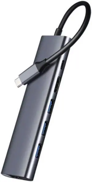 USB C Hub 6-In-1 Type C Multiport Adapter with 4K HDMI with 3 USB 3.0 65W PD for  Pro HDMI Adapters